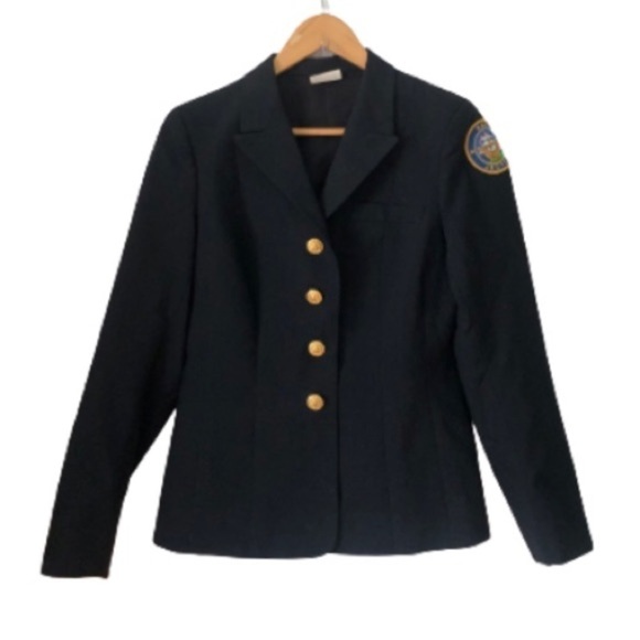 Womens Navy ROTC navy color long sleeve blazer SIZE 10 - Picture 1 of 4